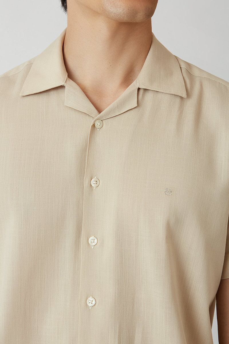 Regular Fit Bej Renk Kısa Kollu Yazlık Erkek Gömlek - 3