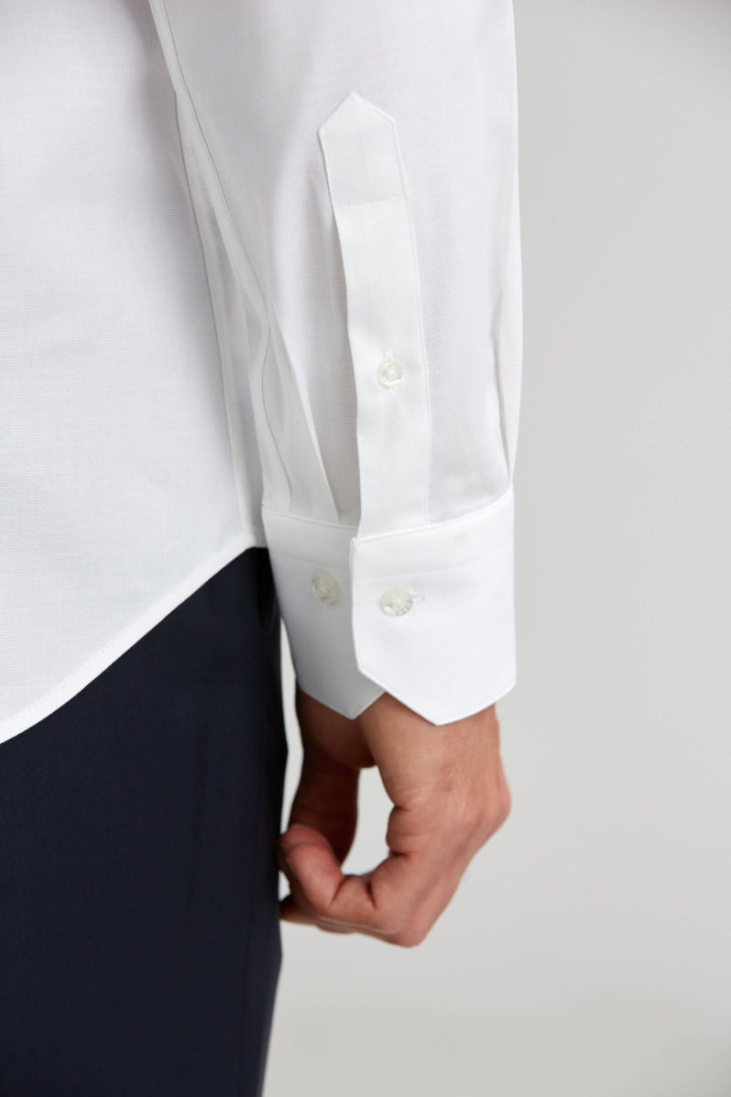 Regular Fit Beyaz Klasik Erkek Gömlek - 3