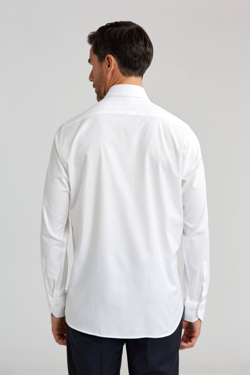 Regular Fit Beyaz Klasik Erkek Gömlek - 2