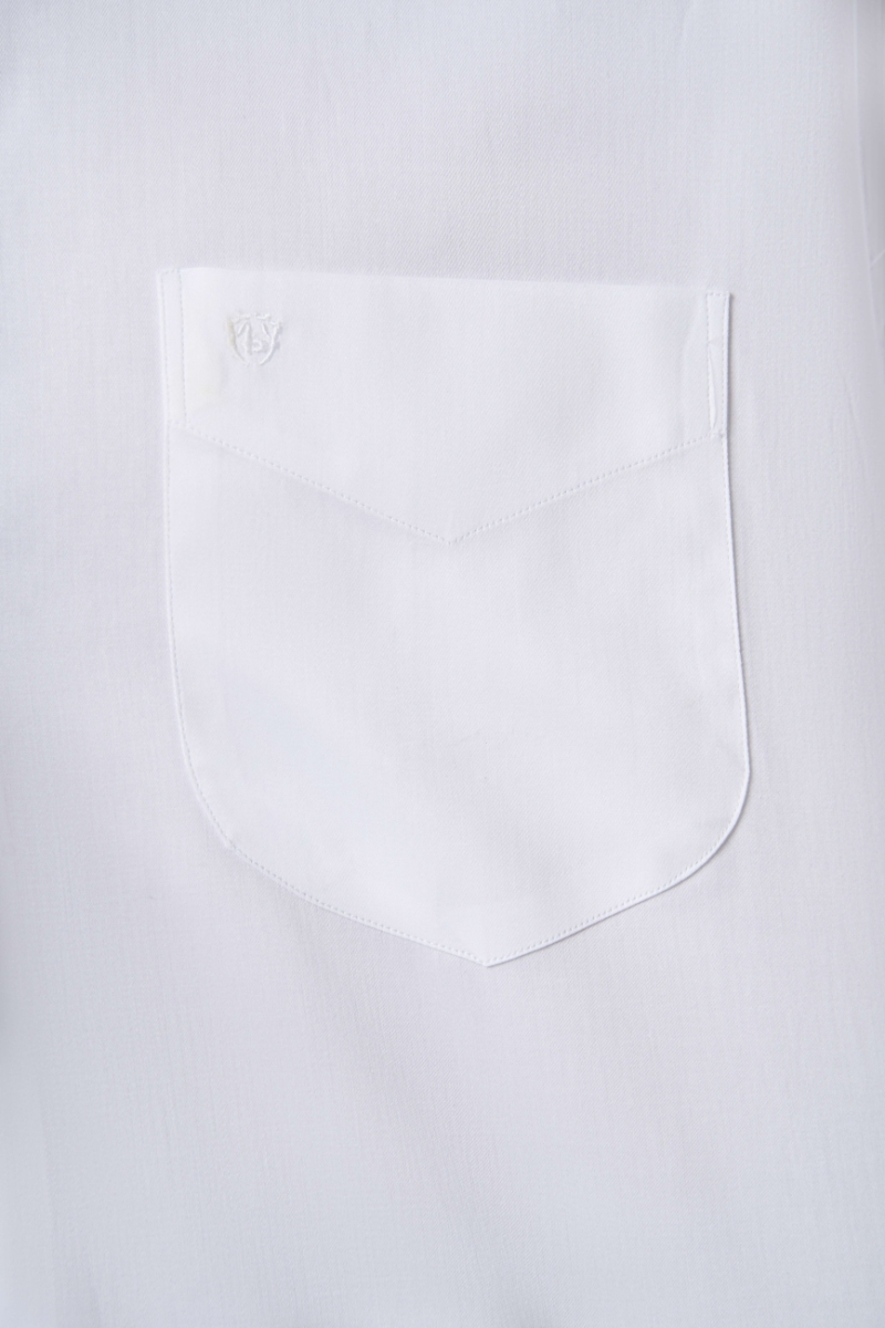 Regular Fit Beyaz Saten Basic Erkek Gömlek - 3