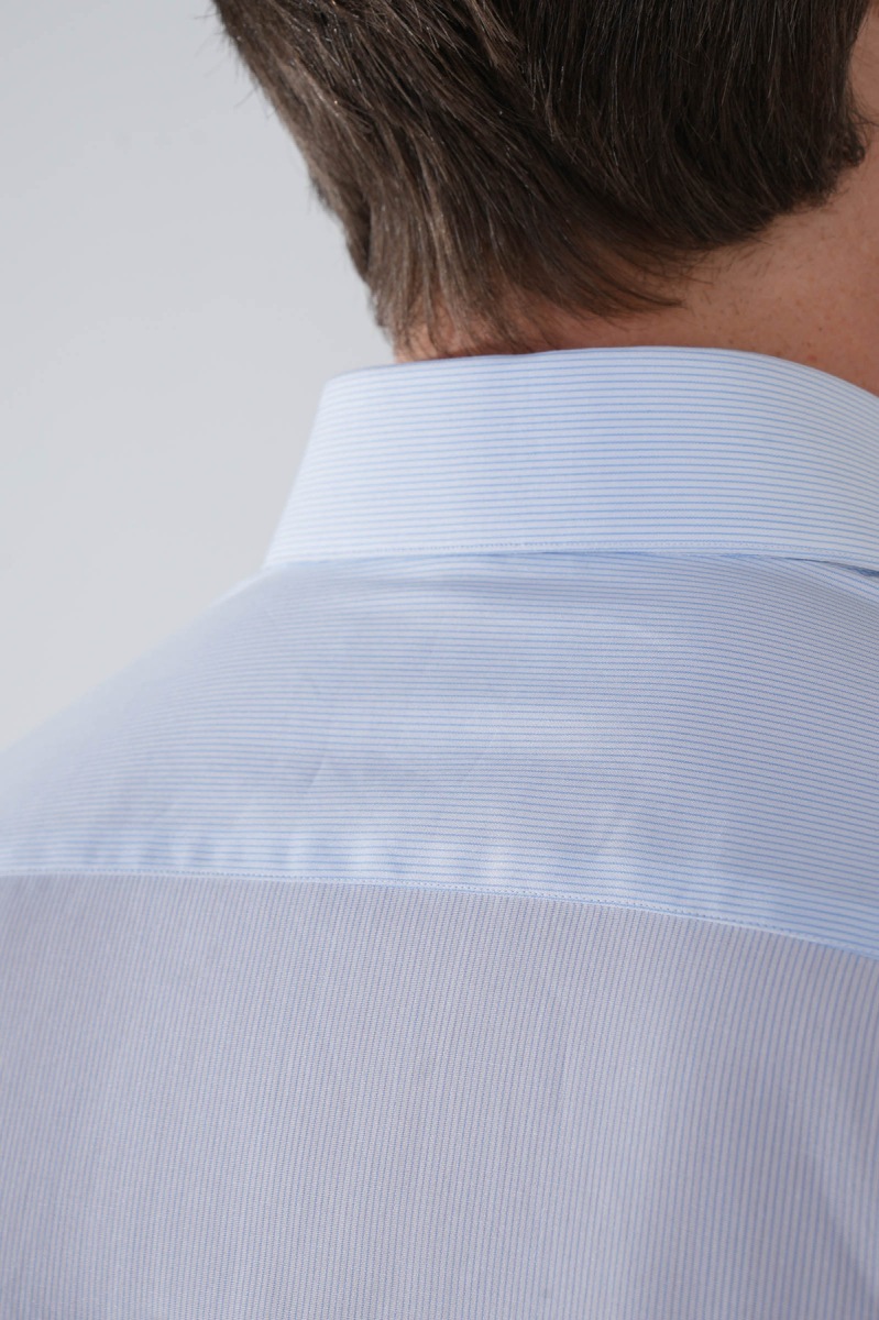 Regular Fit Cepsiz Pamuk Açık Mavi Erkek Gömlek - 3