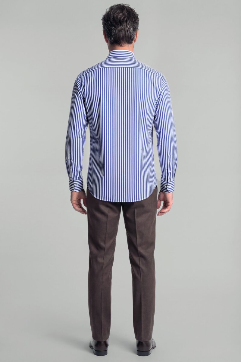 Regular Fit Cepsiz Pamuk Lacivert Erkek Gömlek - 2