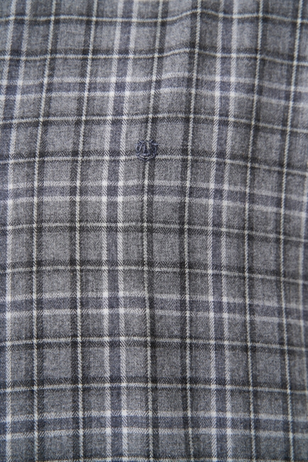 Regular Fit Ekose Desenli Gri Flanel Erkek Gömlek - 3