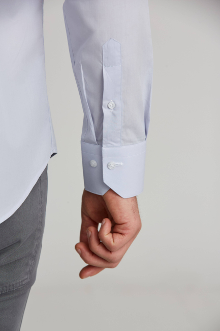 Regular Fit Gray Classic Men's Shirt - 3