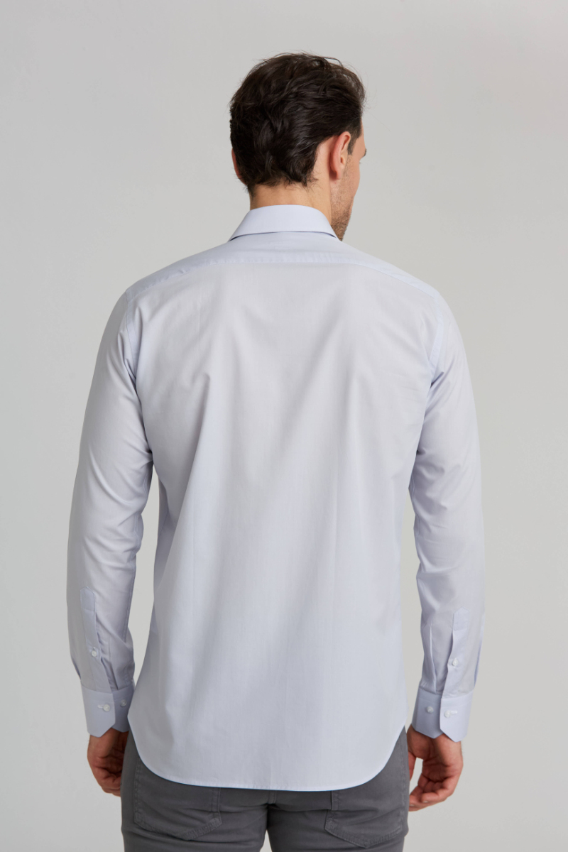 Regular Fit Gray Classic Men's Shirt - 2