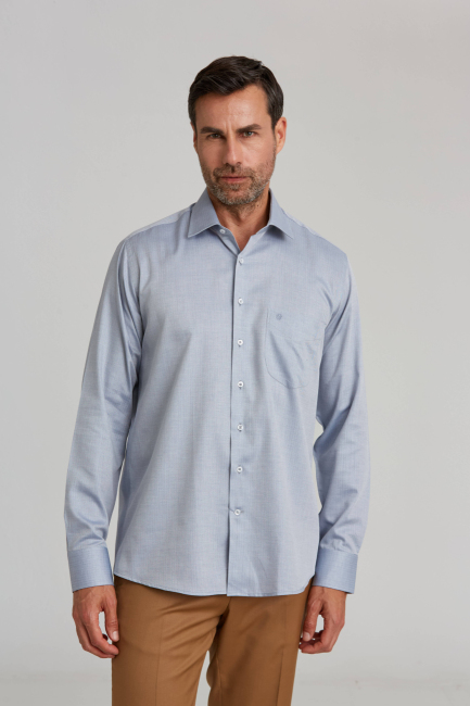 Regular Fit Klasik Antrasit Gri Erkek Gömlek 