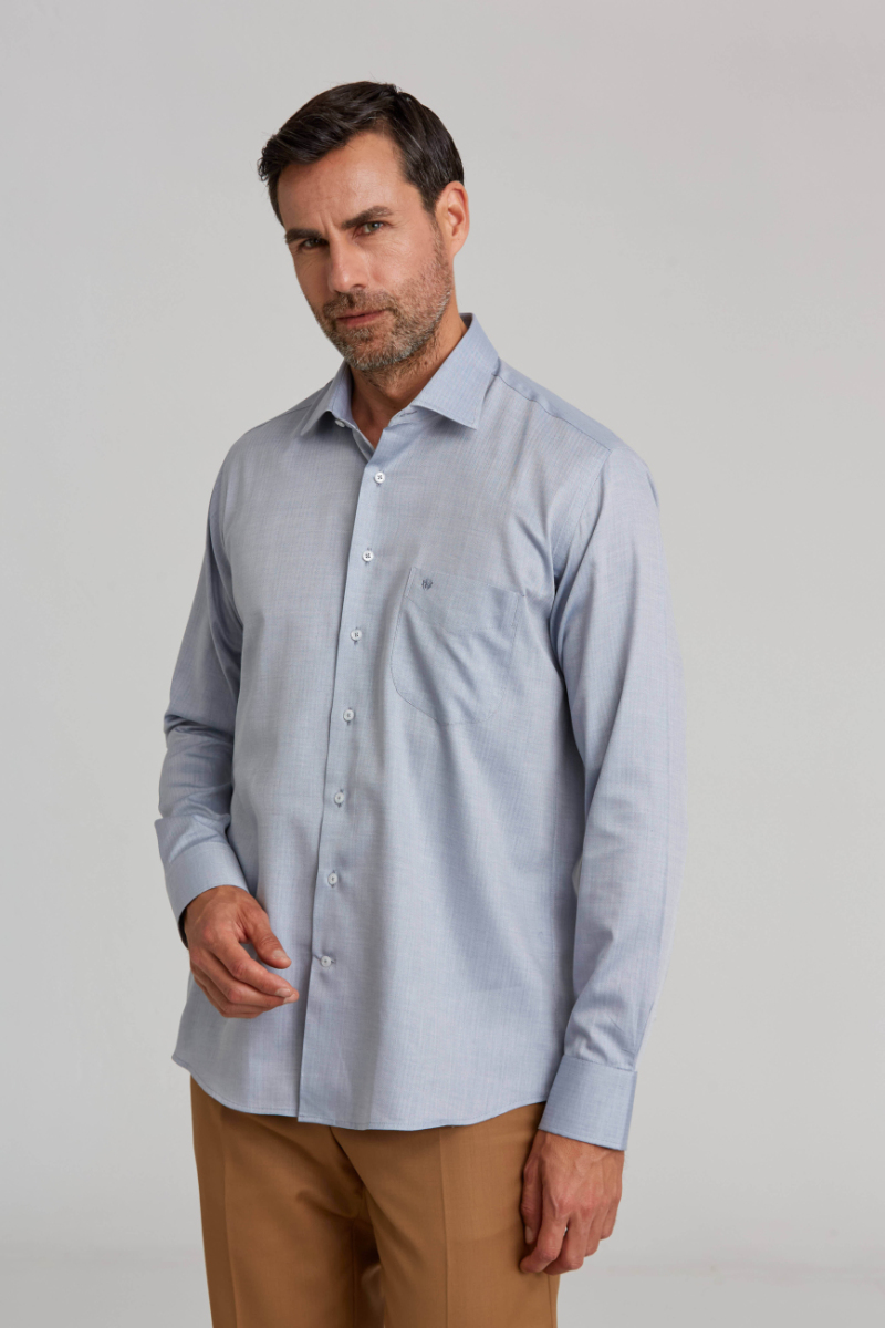 Regular Fit Klasik Antrasit Gri Erkek Gömlek - 3