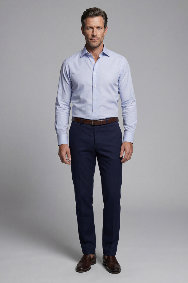 Regular Fit Klasik Erkek Pamuk Gri Gömlek - 4