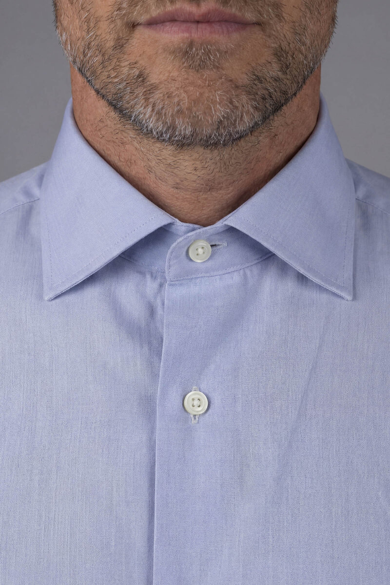 Regular Fit Klasik Erkek Pamuk Gri Gömlek - 3