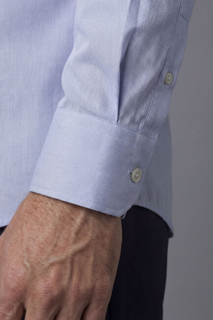 Regular Fit Klasik Erkek Pamuk Gri Gömlek - 5