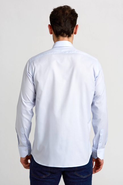 Regular Fit Klasik Gri Basic Erkek Gömlek - 2