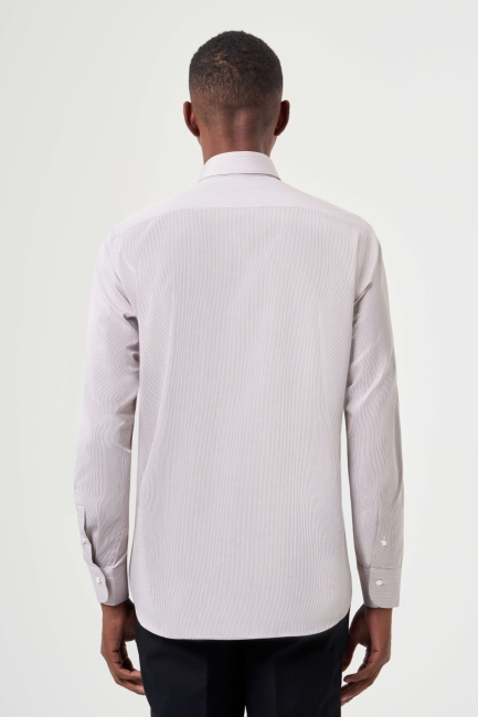 Regular Fit Klasik Kahve Erkek Gömlek - 2