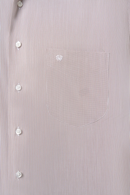 Regular Fit Klasik Kahve Erkek Gömlek - 3