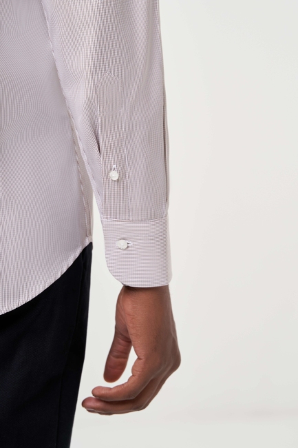 Regular Fit Klasik Kahve Erkek Gömlek - 4