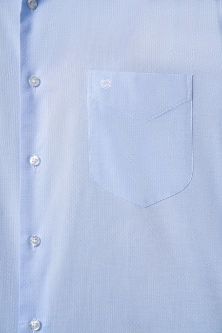 Regular Fit Classic Blue Men's Shirt - 3