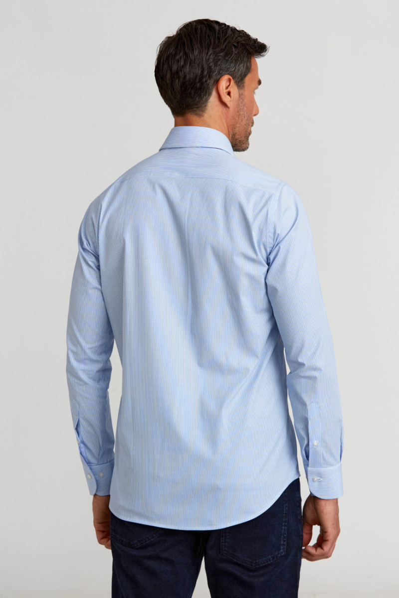 Regular Fit Klasik Mavi Erkek Gömlek - 2