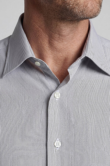 Regular Fit Klasik Pamuk Gri Erkek Gömlek - 3