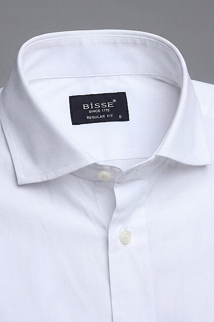 Regular Fit Kol İçi Apoletli Pamuk Beyaz Erkek Gömlek - 4