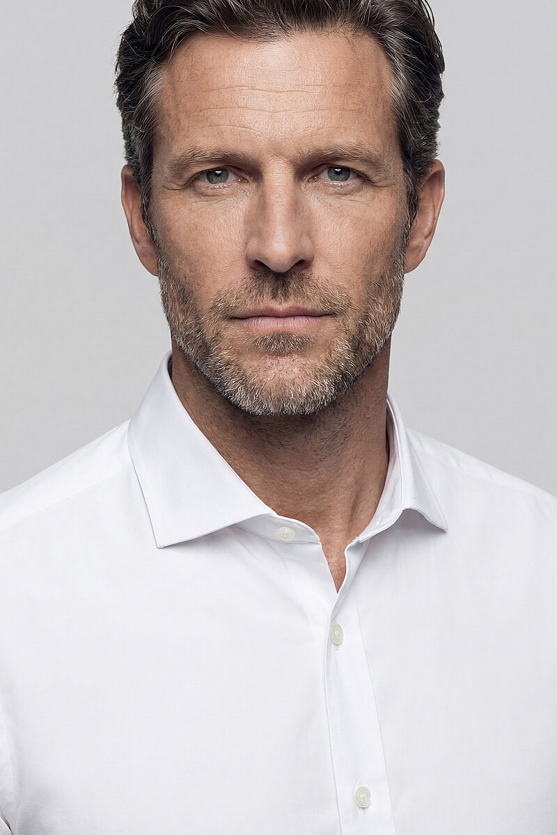 Regular Fit Kol İçi Apoletli Pamuk Beyaz Erkek Gömlek - 3