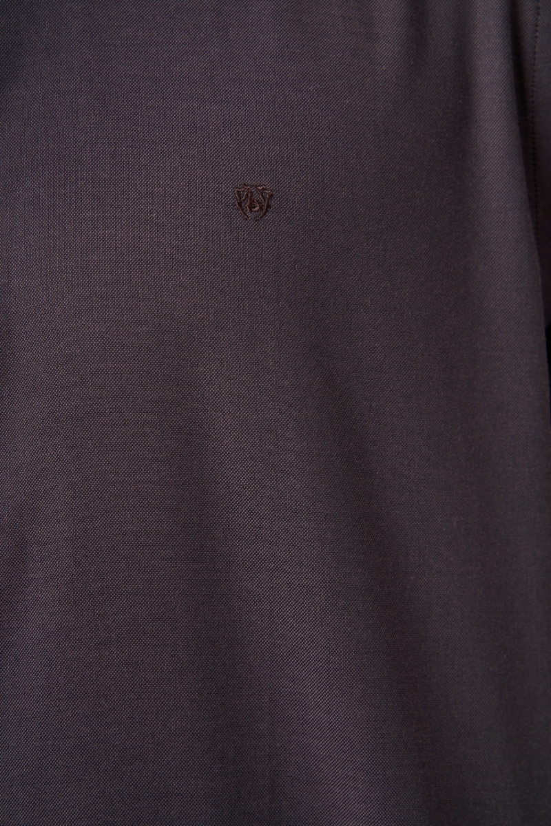 Regular Fit Koyu Kahve Basic Erkek Gömlek - 3