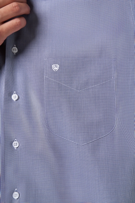 Regular Fit Lacivert Basic Klasik Erkek Gömlek - 3