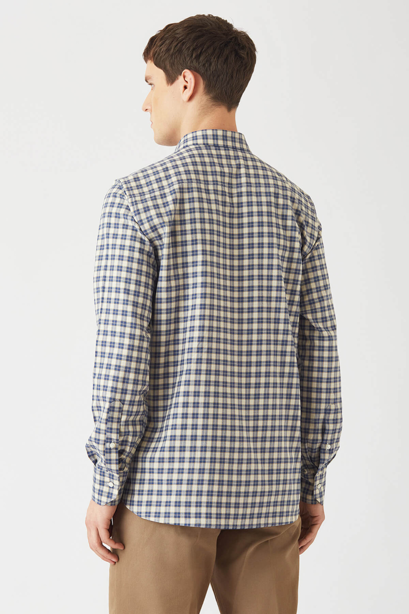 Regular Fit Lacivert Spor Erkek Gömlek (1)