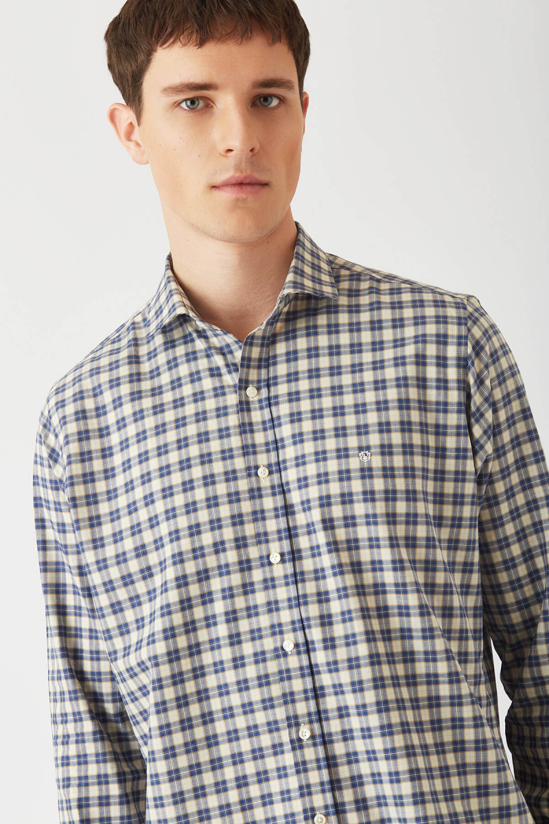 Regular Fit Lacivert Spor Erkek Gömlek - 3