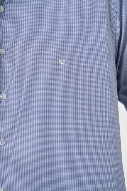 Regular Fit Lacivert Uzun Kollu Klasik Erkek Gömlek - 3