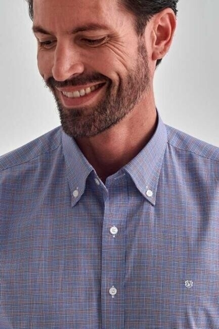 Regular Fit Lacivert Uzun Kollu Spor Erkek Gömlek - 3