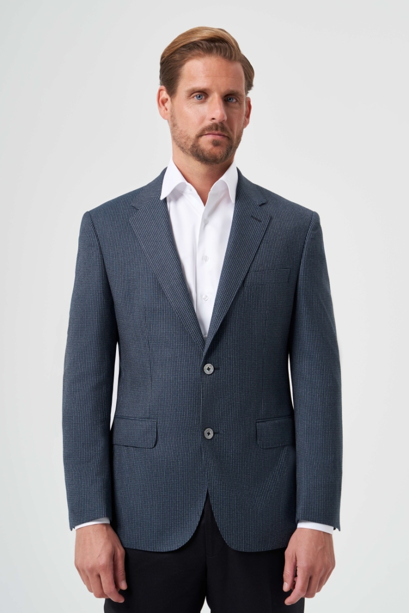 Regular Fit Mono Yaka 6 Drop Çift Yırtmaçlı Antrasit Erkek Yün Ceket - 1