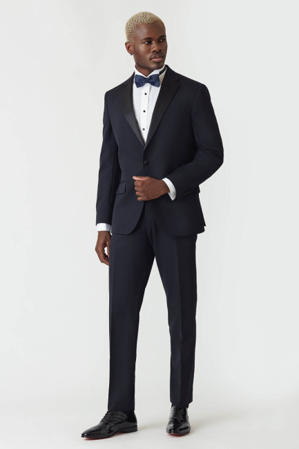 Regular Fit Mono Yaka Lacivert Erkek Smokin Takım - 4