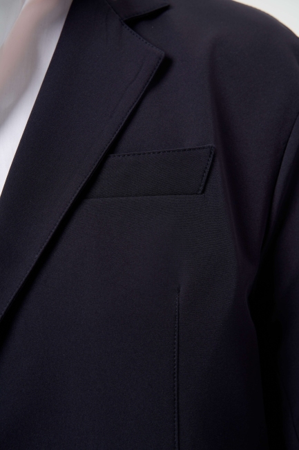 Regular Fit Mono Yaka Lacivert Erkek Spor Ceket - 3