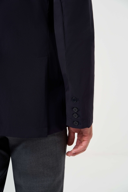 Regular Fit Mono Yaka Lacivert Erkek Spor Ceket - 4