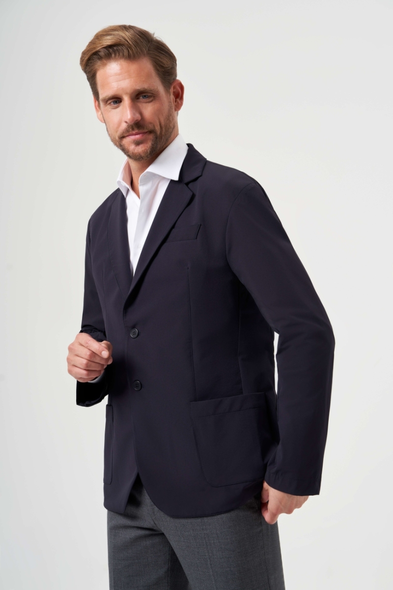 Regular Fit Mono Yaka Lacivert Erkek Spor Ceket - 5