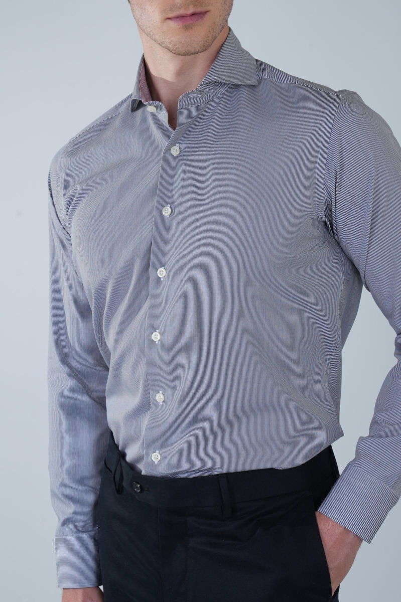 Regular Fit Napoli Yaka Uzun Kol Pamuk Yeşil Erkek Gömlek - 3