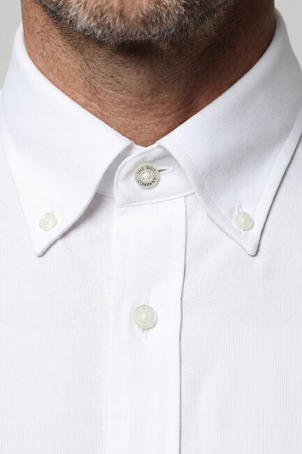 Regular Fit Pamuk Beyaz Erkek Gömlek - 3