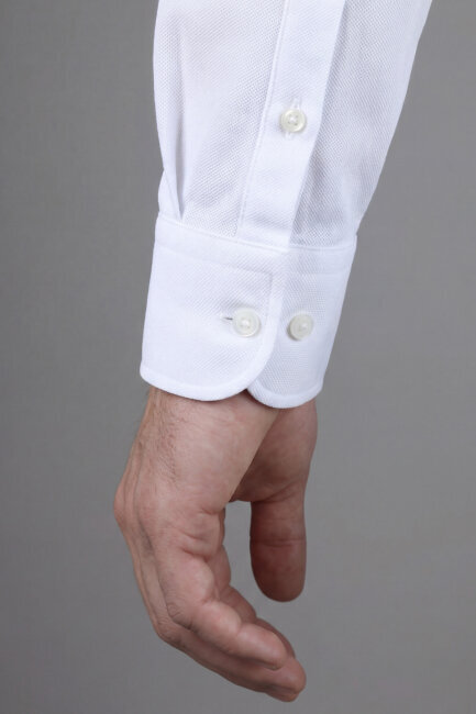 Regular Fit Pamuk Beyaz Erkek Gömlek - 5