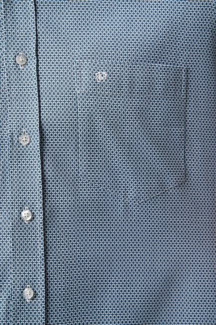 Regular Fit Paşa Yaka Desenli Yeşil Spor Erkek Gömlek - 3