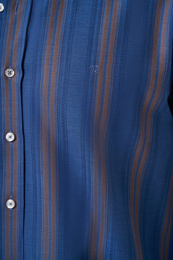 Regular Fit Paşa Yaka Kahve Basic Erkek Gömlek - 3