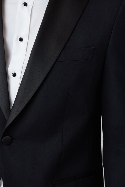 Regular Fit Sivri Yaka Lacivert Erkek Smokin Takım - 4