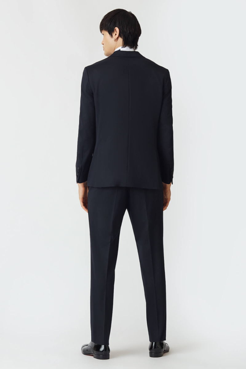 Regular Fit Sivri Yaka Lacivert Erkek Smokin Takım (1)