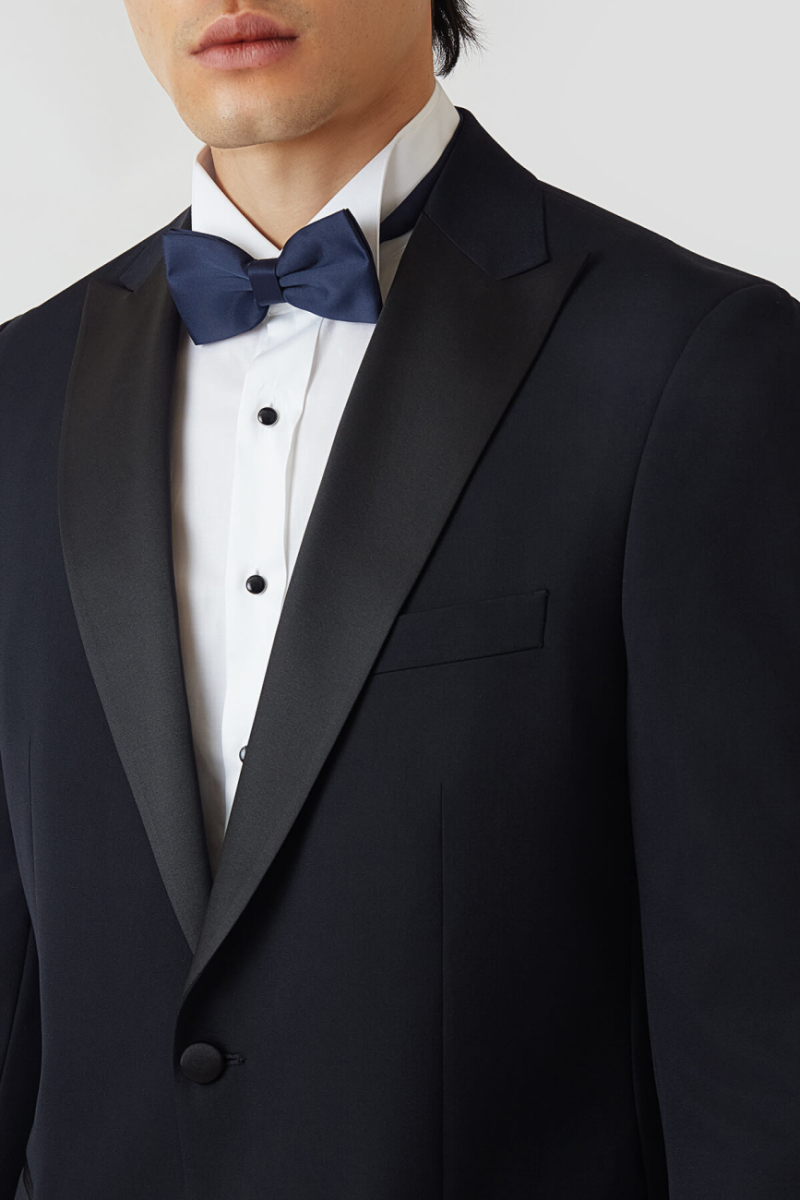 Regular Fit Sivri Yaka Lacivert Erkek Smokin Takım - 3