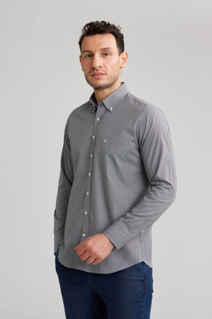 Regular Fit Black Men's Shirt - 3