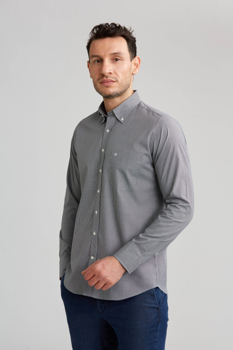 Regular Fit Black Men's Shirt - 3