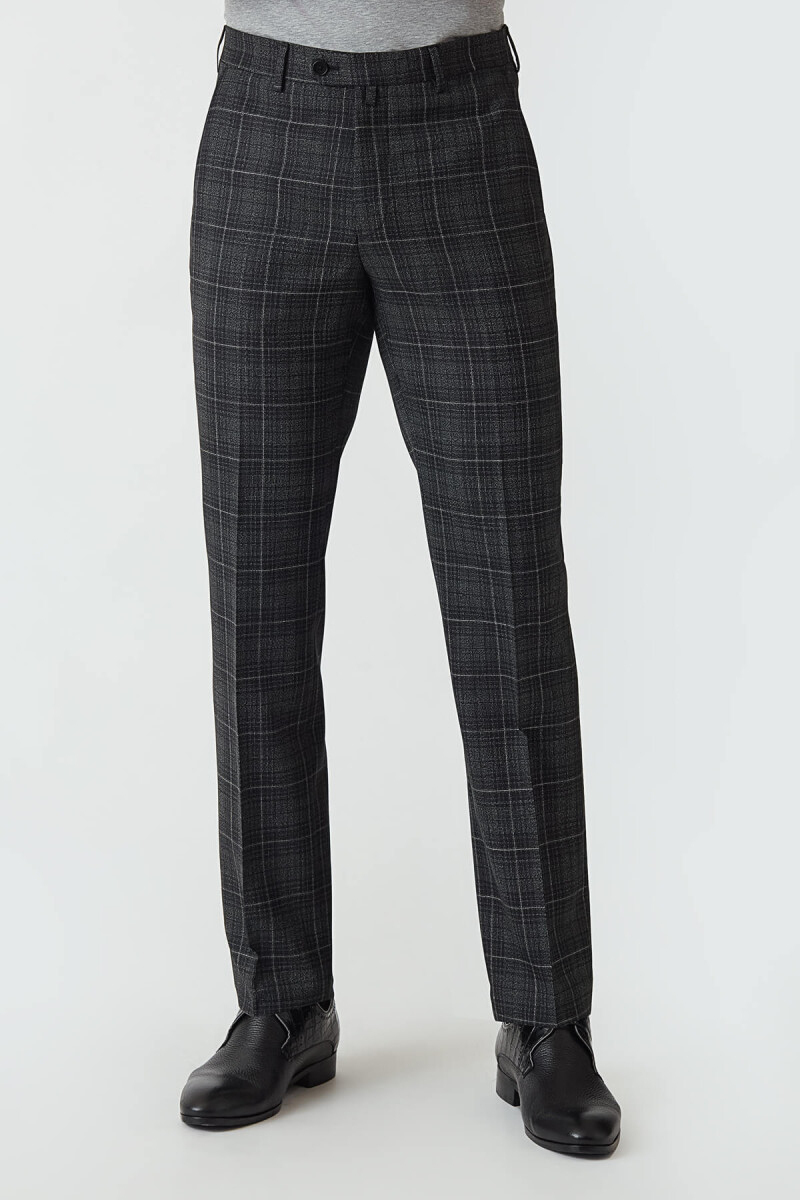 Regular Fit Siyah Klasik Erkek Pantolon - 5