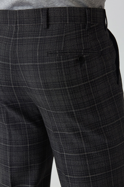 Regular Fit Siyah Klasik Erkek Pantolon - 4