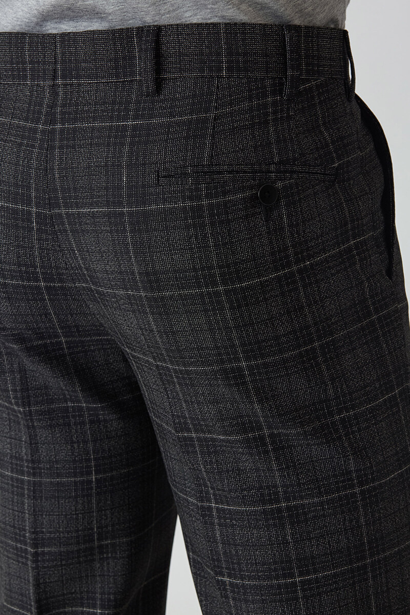 Regular Fit Siyah Klasik Erkek Pantolon - 4