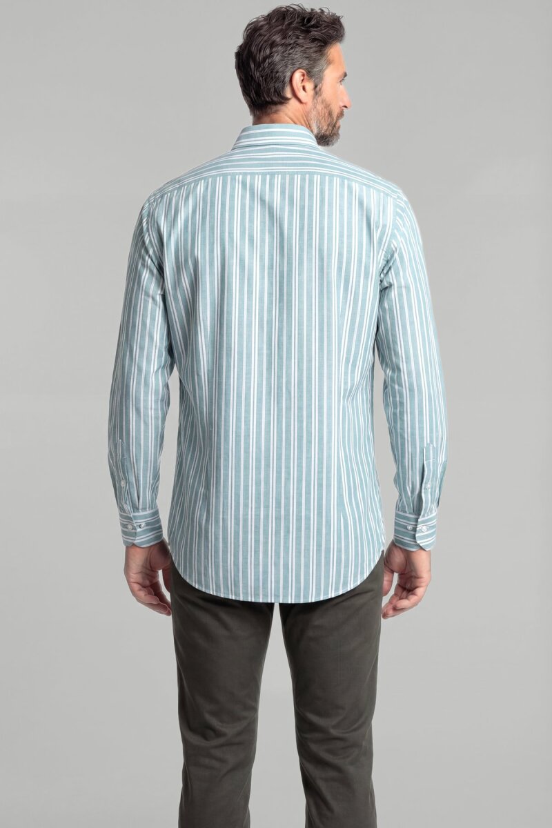 Regular Fit Spor Yaka Pamuk Mint Erkek Gömlek - 3