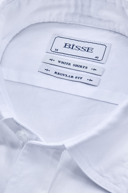 Regular Fit Klasik Spor Yaka Beyaz Erkek Gömlek - 4