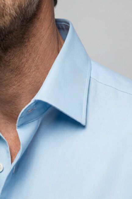 Erkek Regular Fit Pamuk Cepsiz Mavi Gömlek - 3